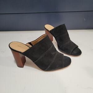 Antonio Melani Peep Toe Heeled Leather Pump Size 7.5